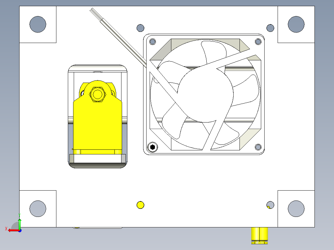 送风清洗机构后视图