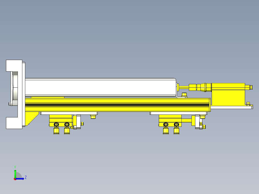 送风清洗机构左视图