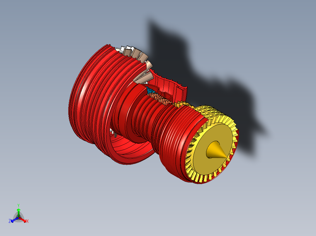 燃气轮机设计的概念模型---模型格式为 inventor