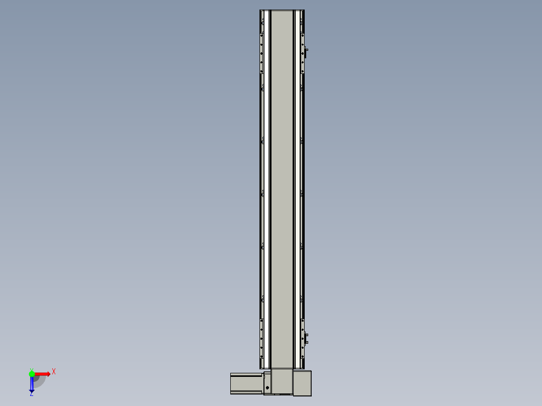 直线模组LHB17-L40-S1050-RD设计图纸俯视图