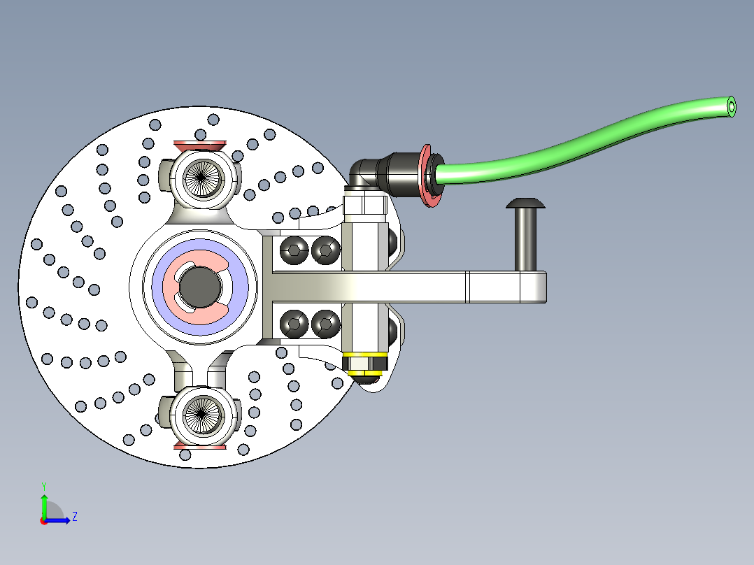 RC遥控车的液压制动器左视图