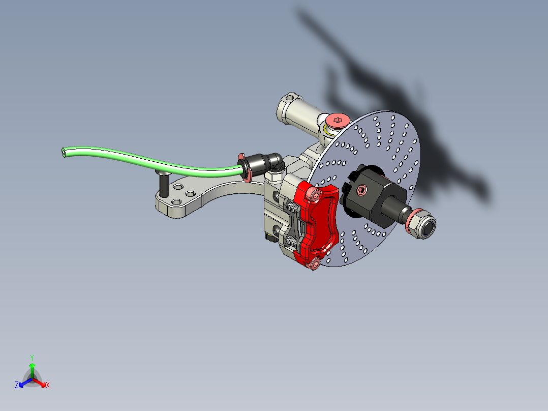 RC遥控车的液压制动器正等轴测图