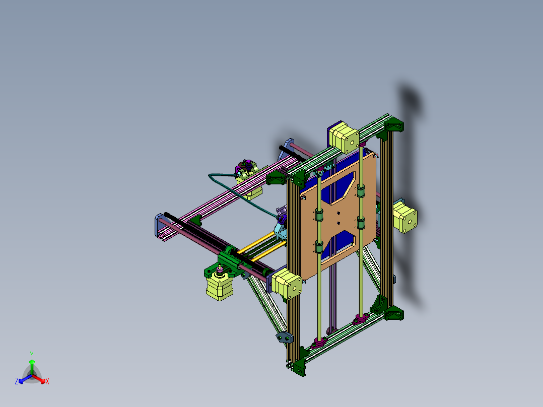 基于型材搭建的<span style='color: red'>3d</span>打印装置