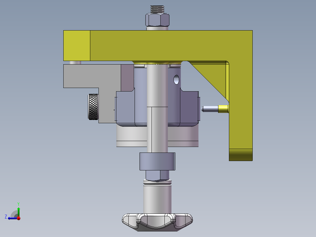 CA6140车床拨叉[831007]工艺及钻M8螺纹孔夹具设计三维SW二维CAD说明书右视图
