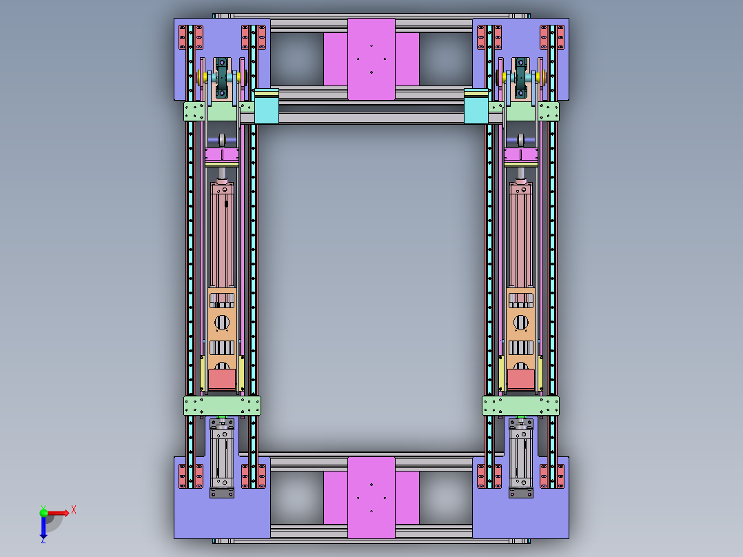 90°立直机俯视图