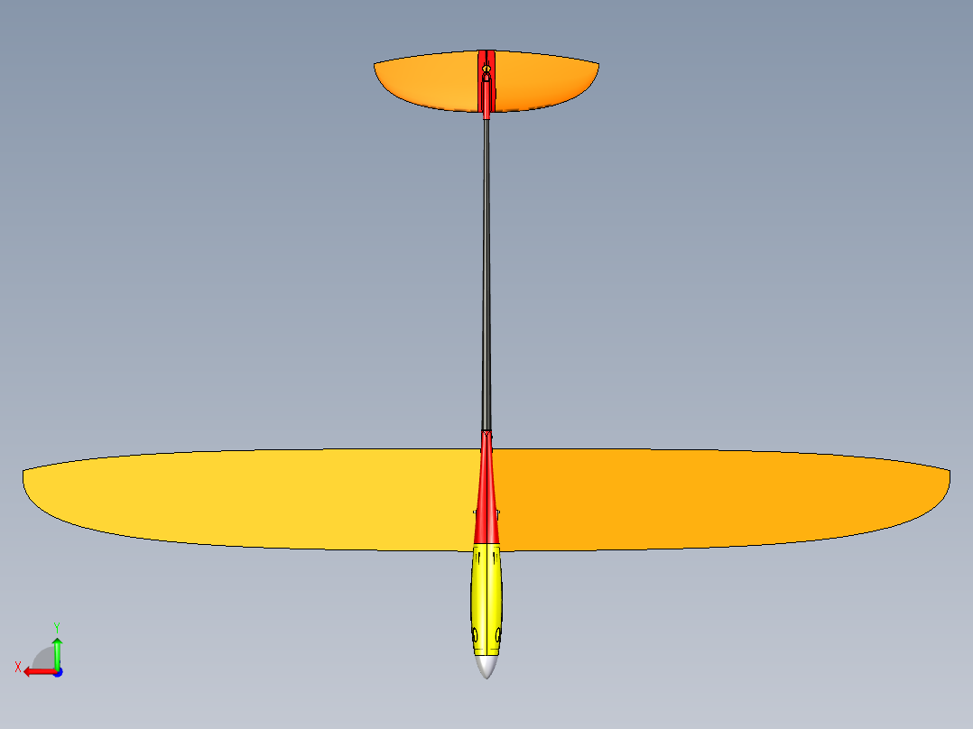 RC 2M电动滑翔机后视图