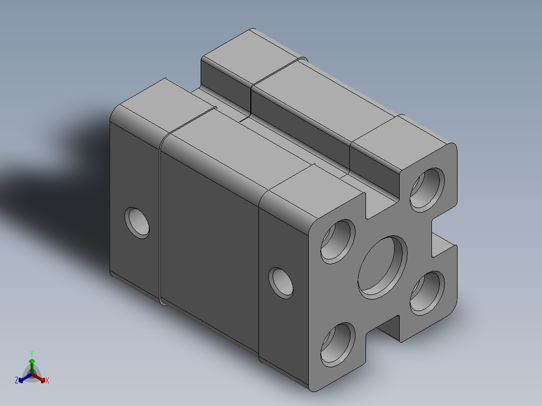 气缸ACE16X5S正等轴测图