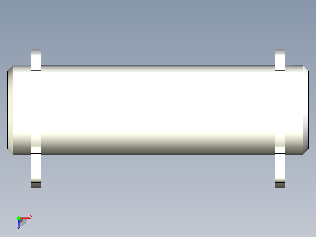 軸心2340-3D多系列多零件图纸模型俯视图