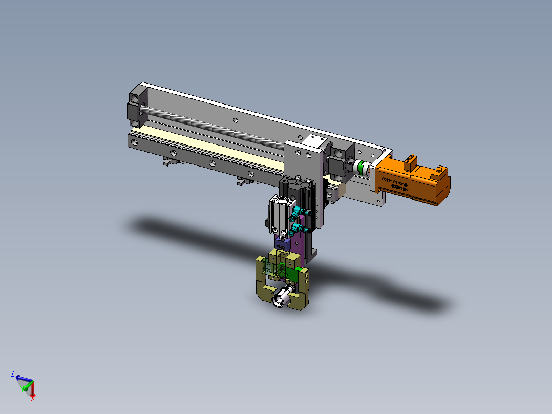 单气缸驱动双边夹紧取放料两轴<span style='color: red'>机械手</span>