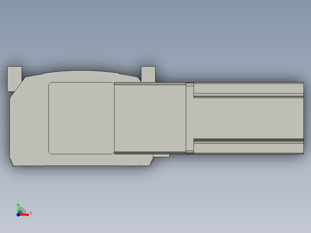 直线模组WG-LHB12-S1250-L(B)设计图纸前视图