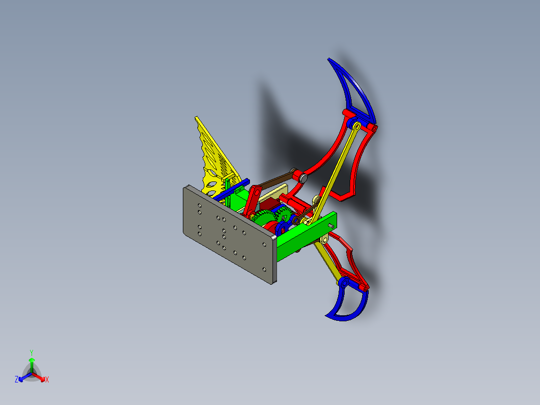 仿生鸟 包含三维模型 二维图纸CAD 说明书论文