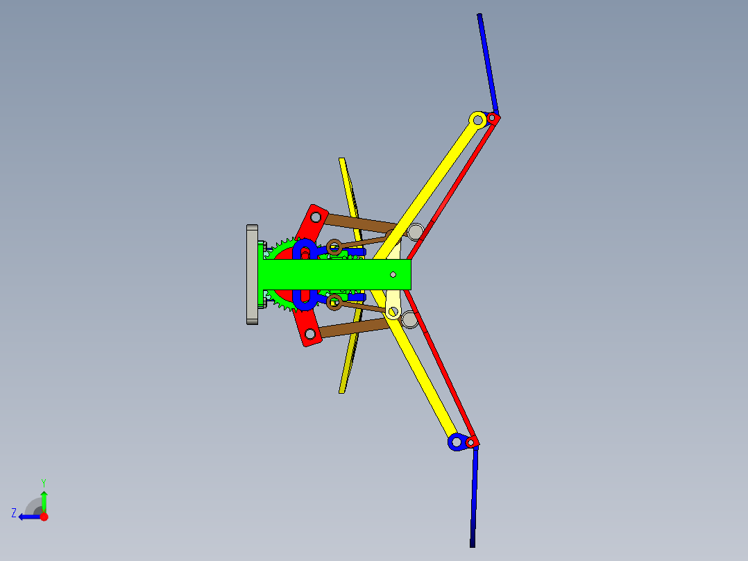 仿生鸟 包含三维模型 二维图纸CAD 说明书论文右视图
