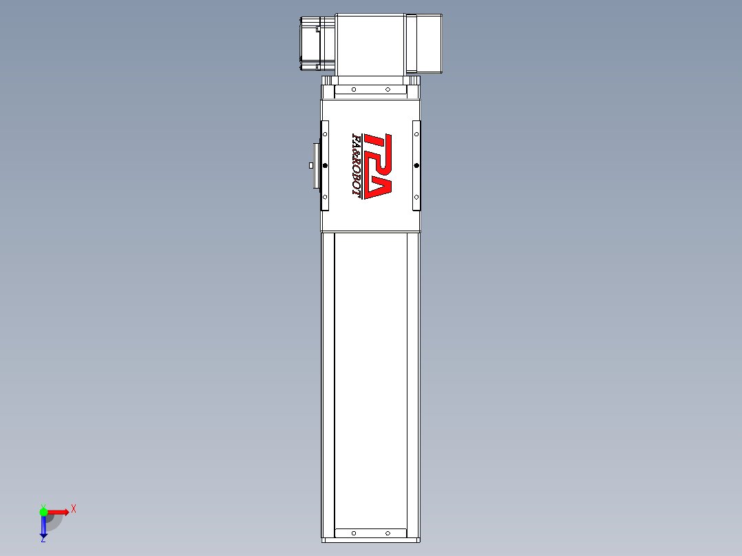 同步带全封闭直线模组TPA-HCB-110D-90-L300-LP-C-P40-N3俯视图