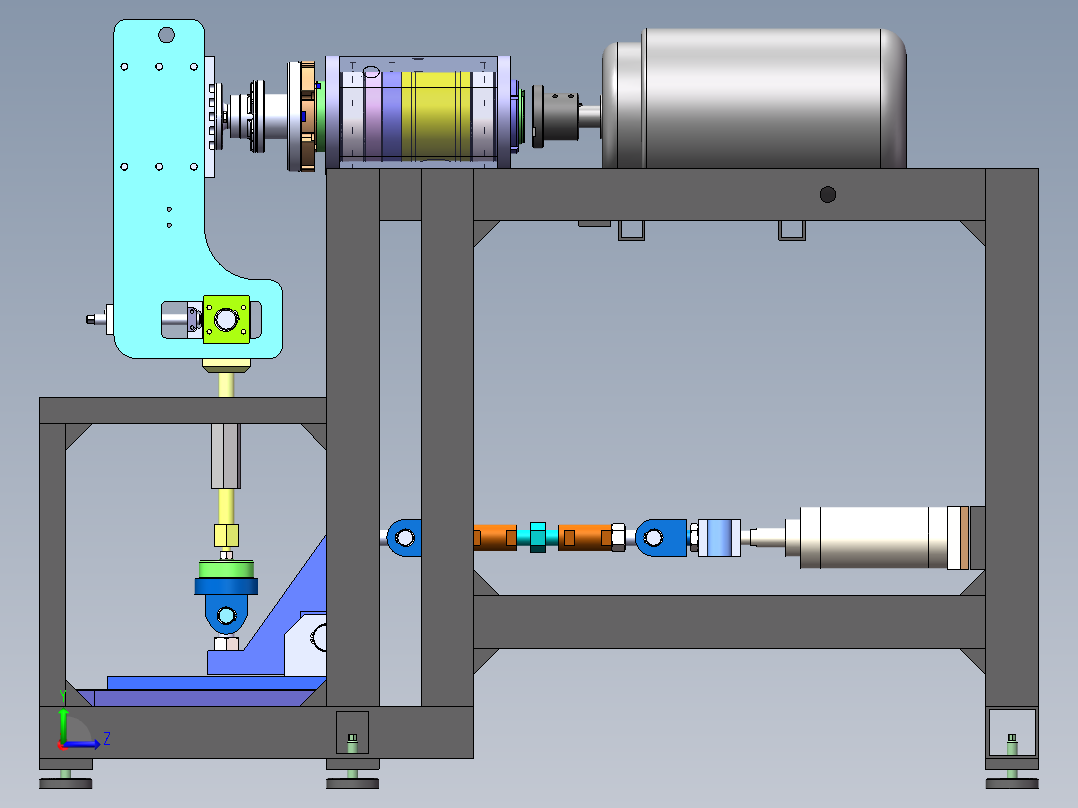 轮毂轴承疲劳强度寿命试验机100左视图