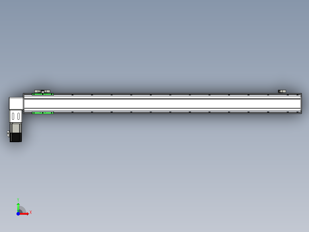 同步带滑台-半封闭B10-L90-S1200-L-P40-D3前视图