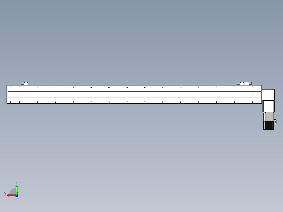 同步带滑台-半封闭B10-L90-S1200-L-P40-D3后视图