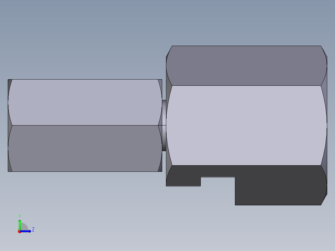快速聯結器(A)2510-3D多系列多零件图纸模型左视图