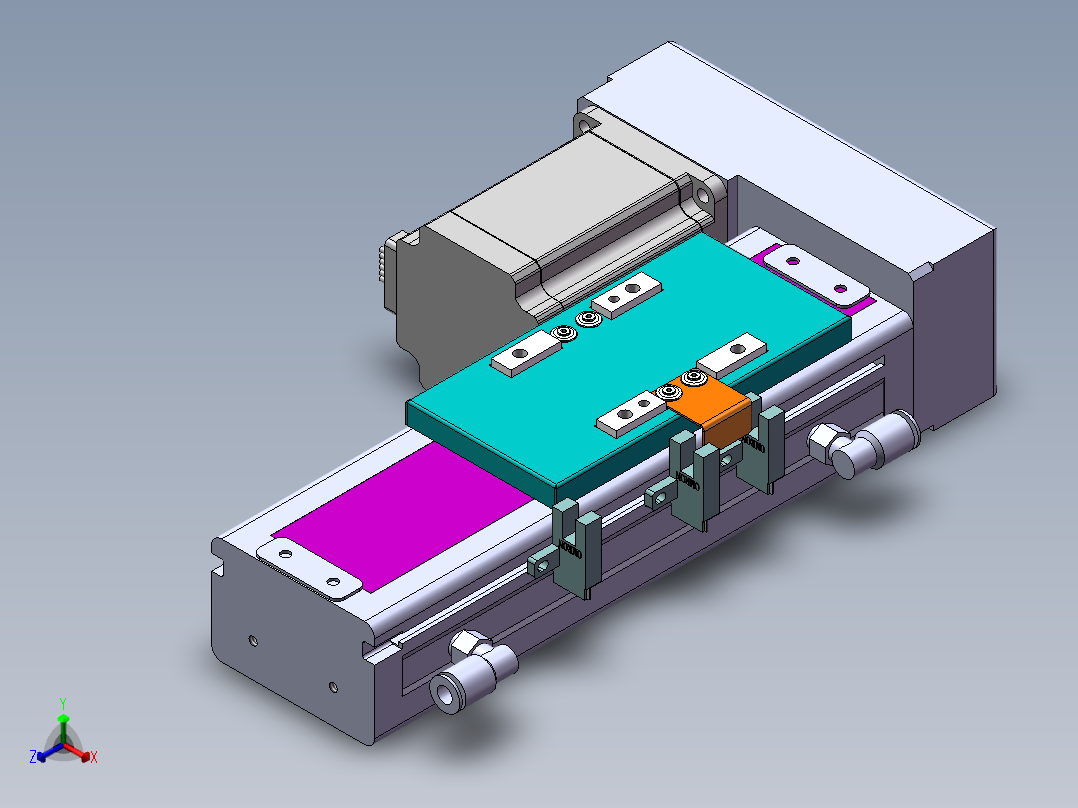 MCH丝杆全封闭MCH6M-BL-57正等轴测图