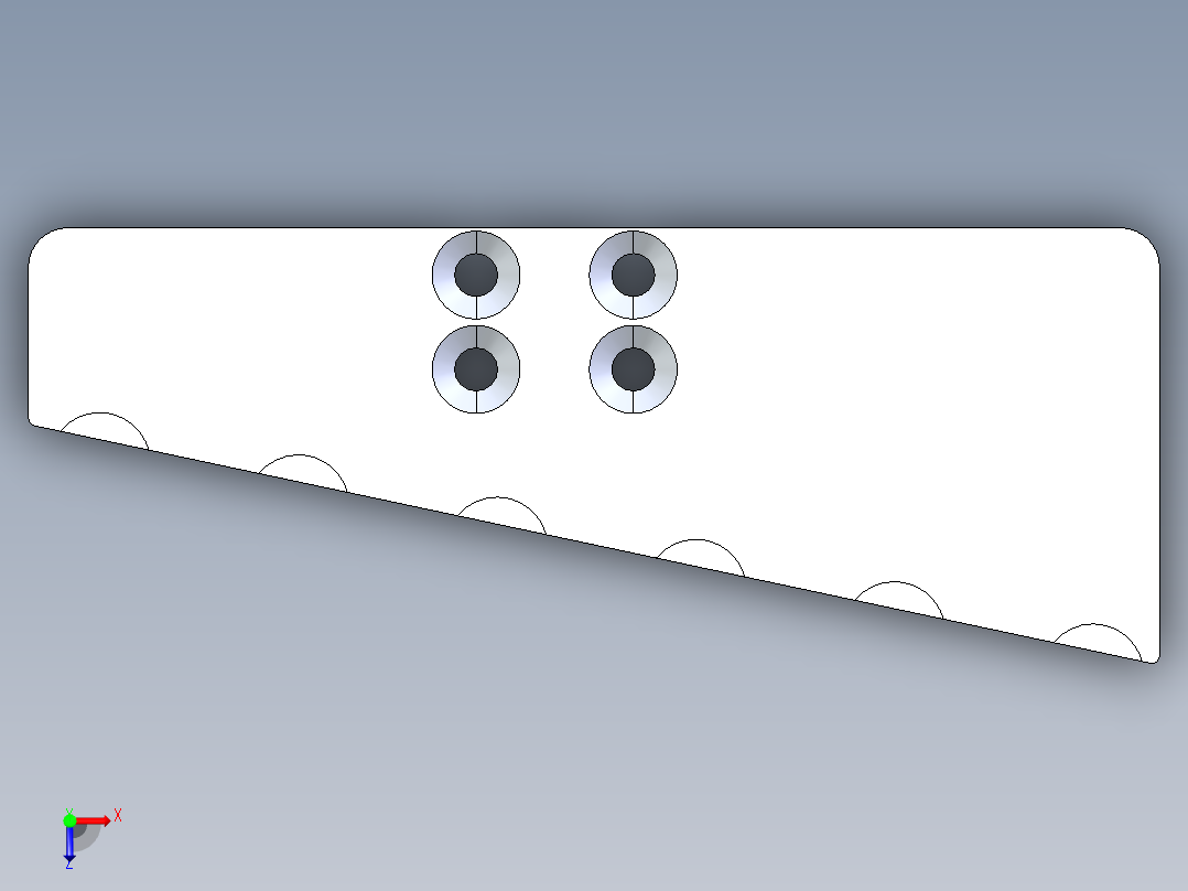 硬铝零件 60+24.4.24+002俯视图