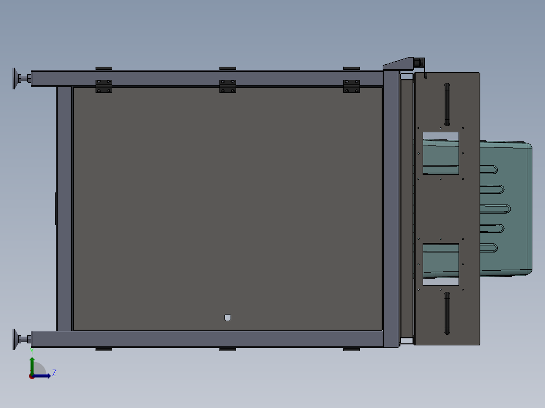 吸塑机（sw12可编辑+工程图）左视图
