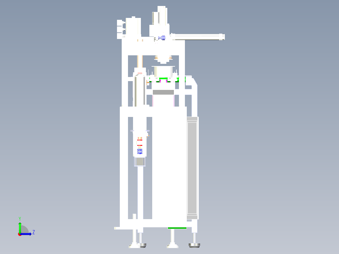 端盖上料涂油一体机step左视图