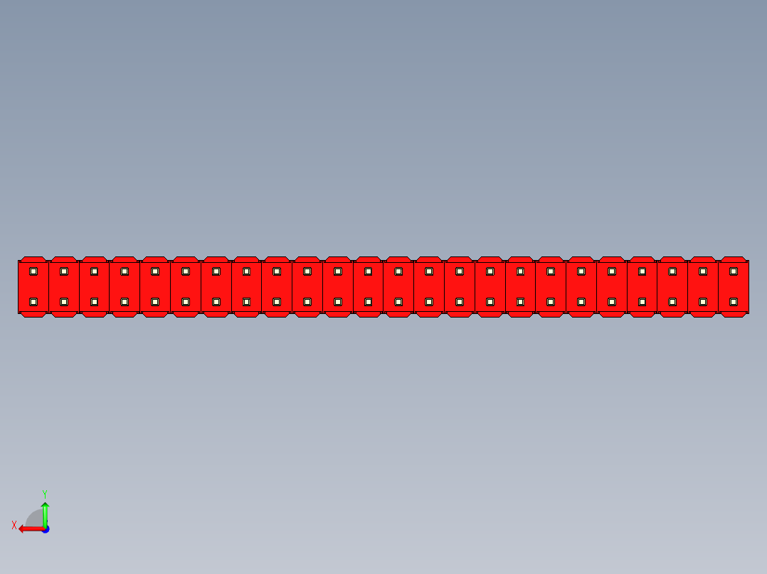 彩色公头100mil（2.54mm）系列-DS1021_red_2x24p_100mil_Type43_rev1.0后视图