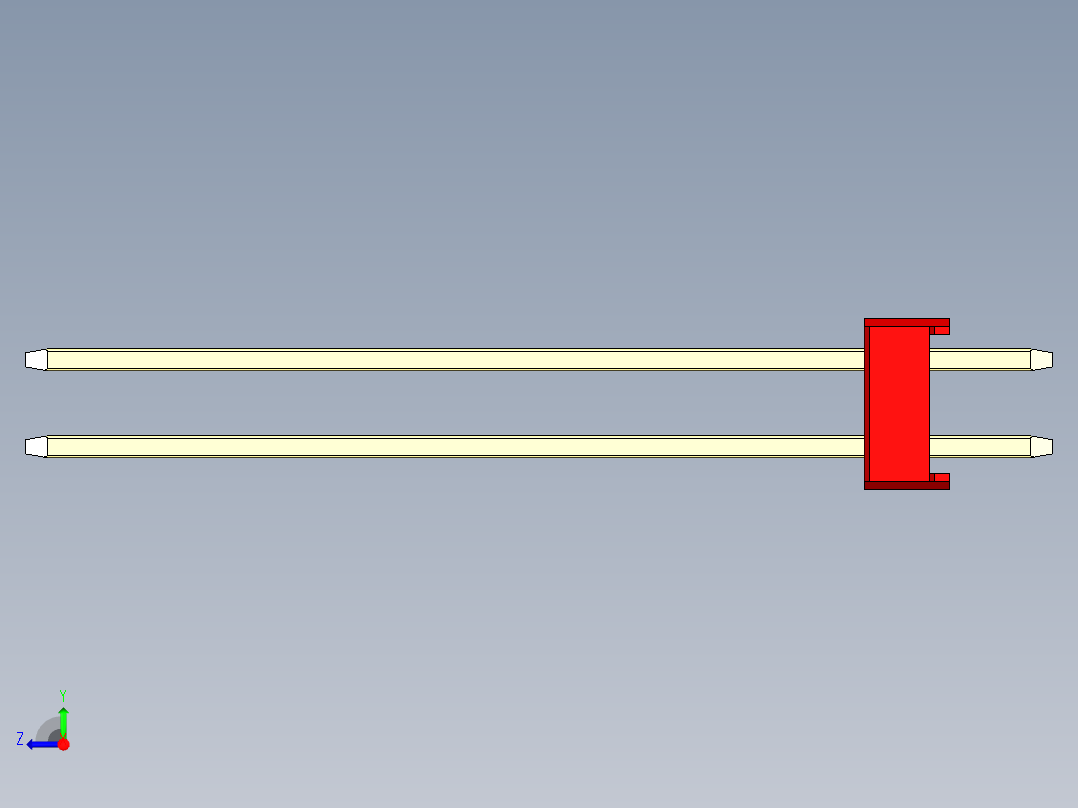 彩色公头100mil（2.54mm）系列-DS1021_red_2x24p_100mil_Type43_rev1.0右视图
