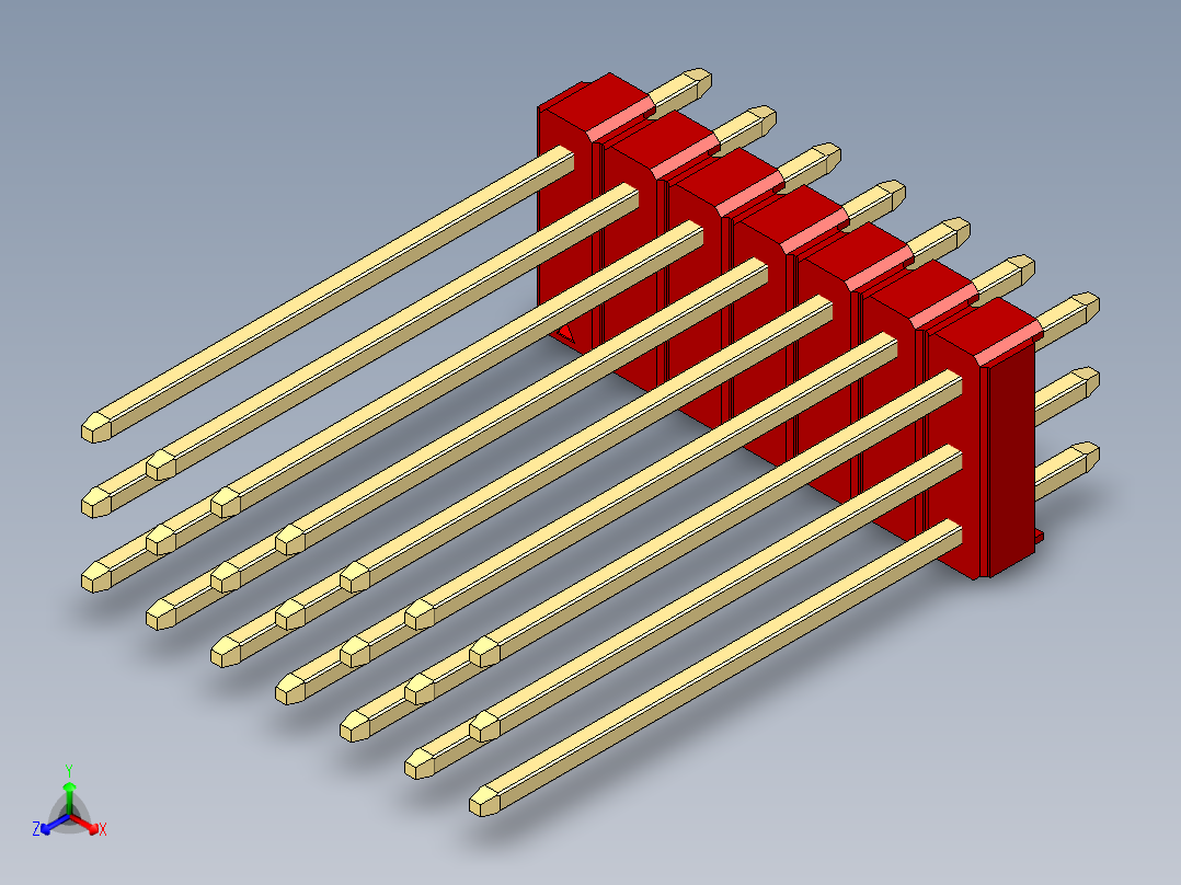 彩色公头100mil（2.54mm）系列-DS1021_red_3x07p_100mil_Type19_rev1.0