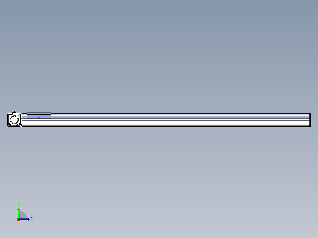 同步带滑台-半封闭B17-L100-S1650-L-P75-D3-N3左视图