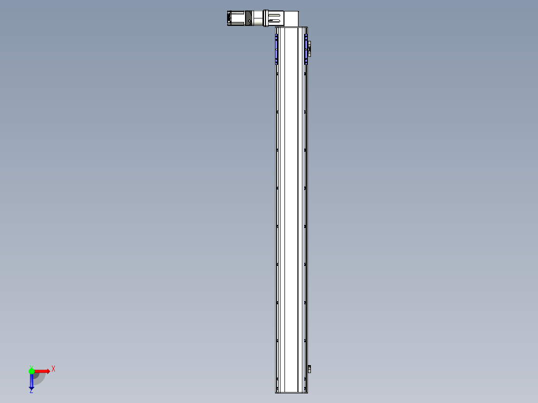 同步带滑台-半封闭B17-L100-S1650-L-P75-D3-N3俯视图