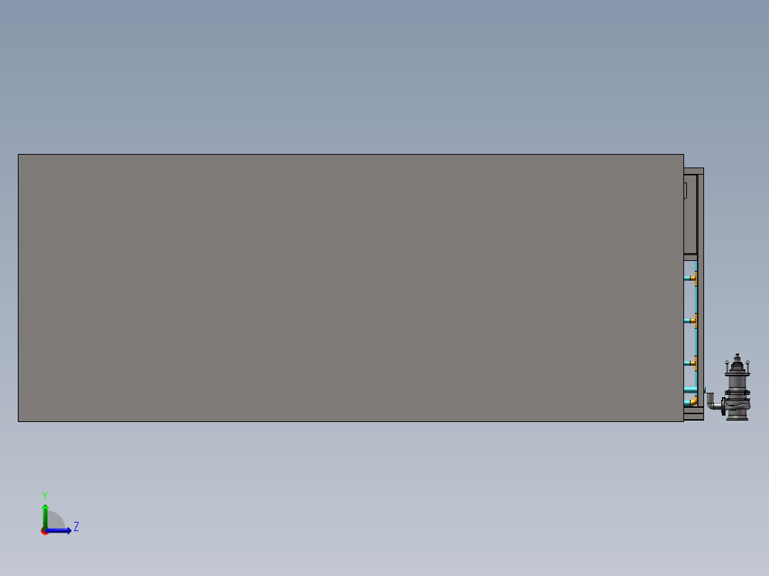 车载移动净水机左视图