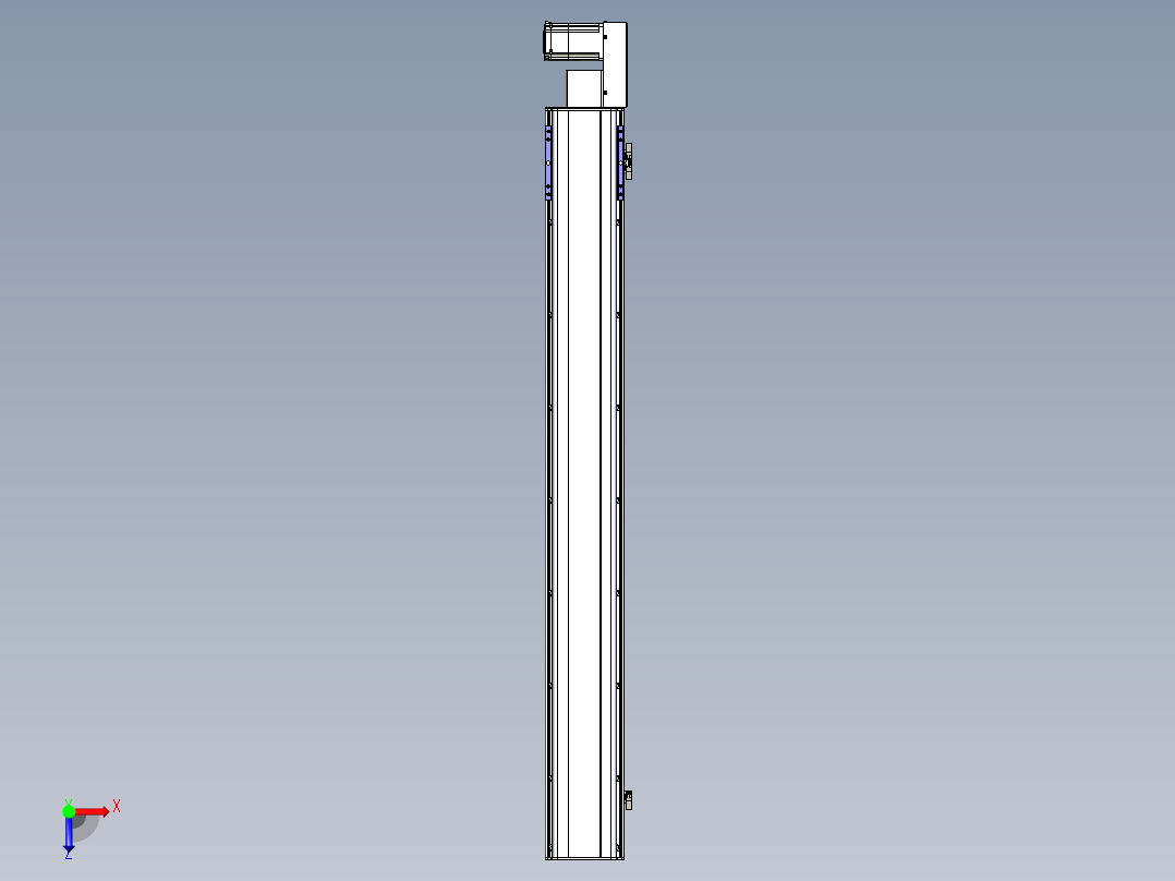 同步带滑台-半封闭B17H-L50-S1350-R-P75-D3俯视图