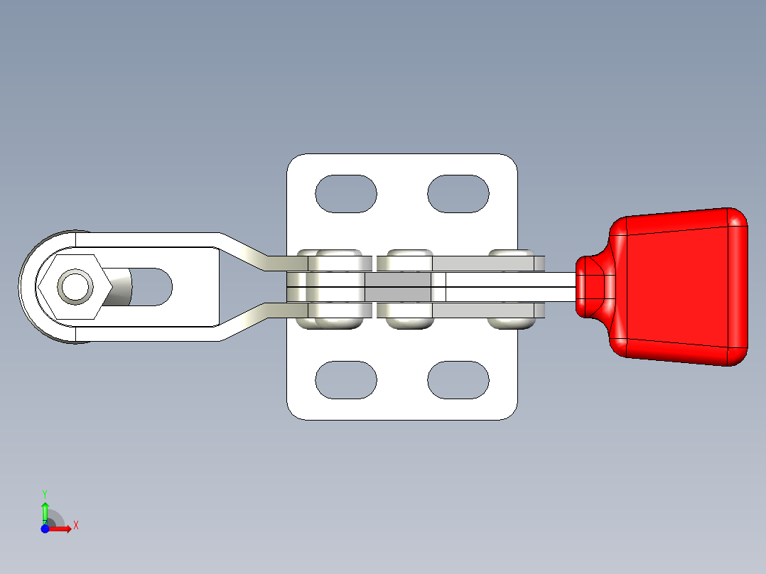 水平式夾鉗SSP(E)-3D多系列多零件图纸模型前视图