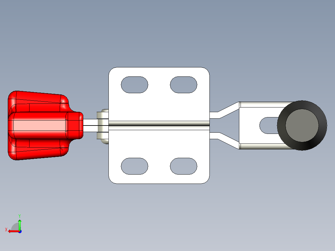 水平式夾鉗SSP(E)-3D多系列多零件图纸模型后视图