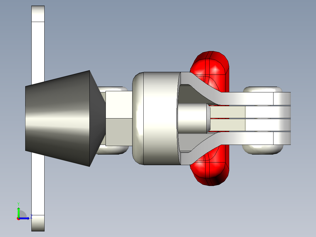 水平式夾鉗SSP(E)-3D多系列多零件图纸模型左视图