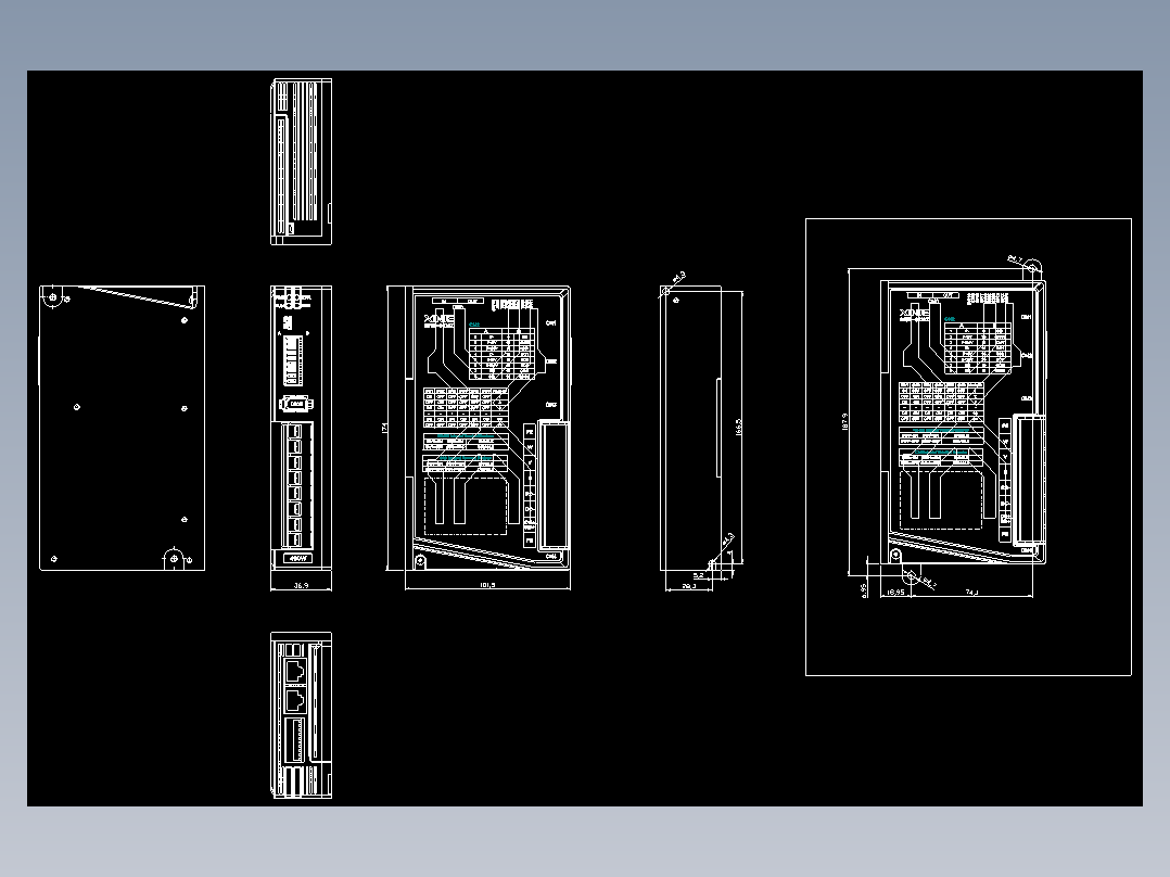 低压伺服DF3E-0410Z加支架外观图210604