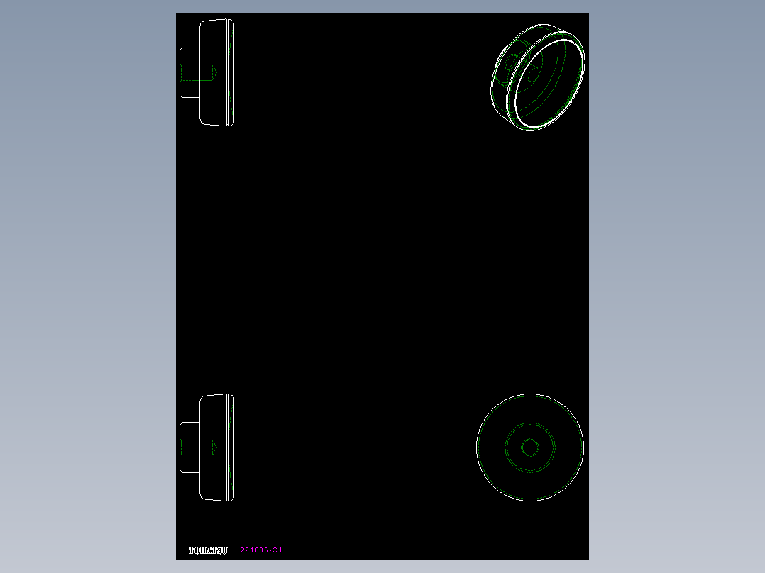 人體工學型把手(鉸孔)ELK-2D多系列多零件图纸模型