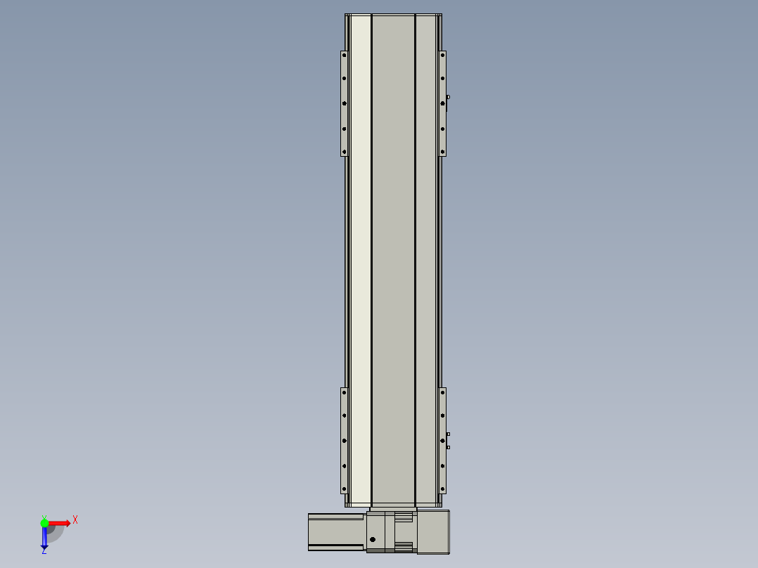 直线模组LHB21-L40-S700-RU设计图纸俯视图