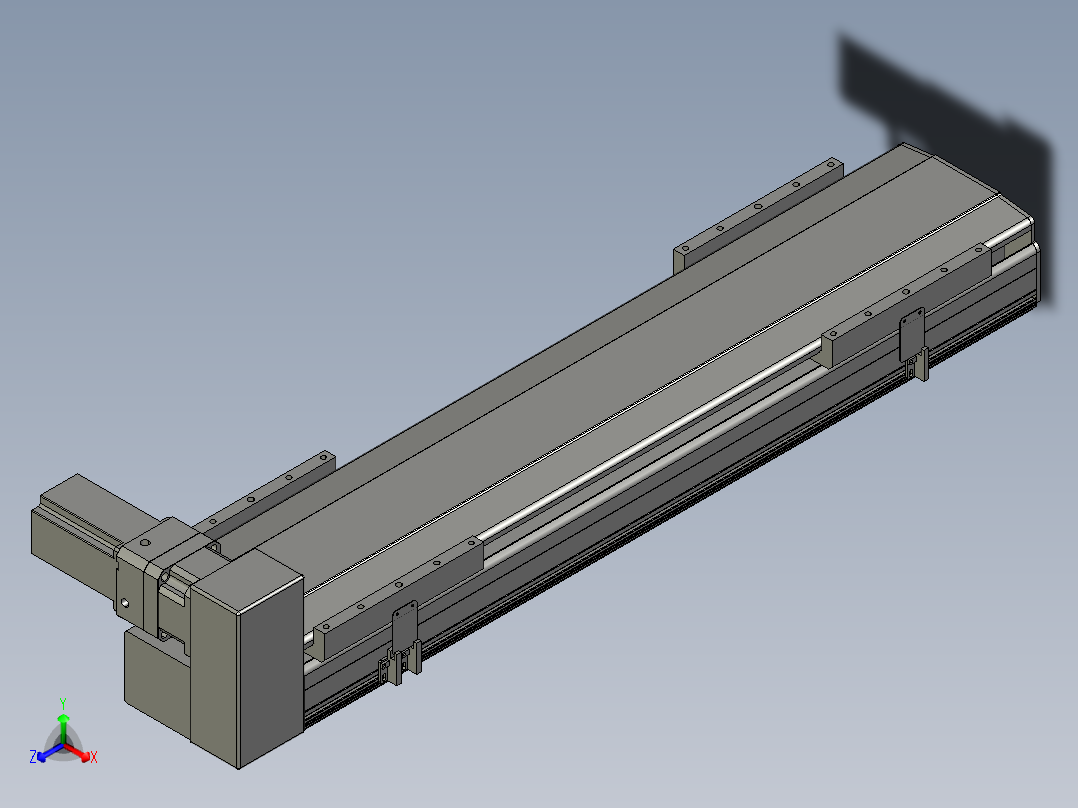 直线模组LHB21-L40-S700-RU设计图纸正等轴测图
