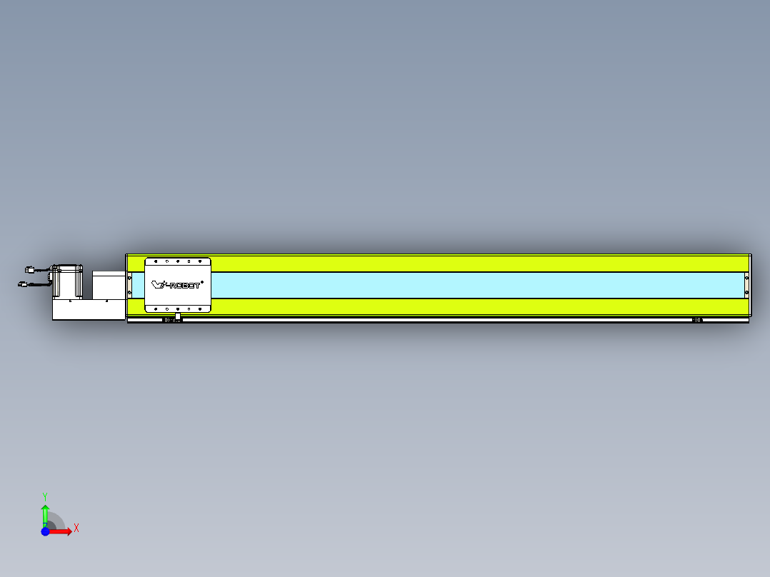 威洛博VBC同步带传动一无尘环境VBC17-L45-S1400-BL-ZP75-C3前视图