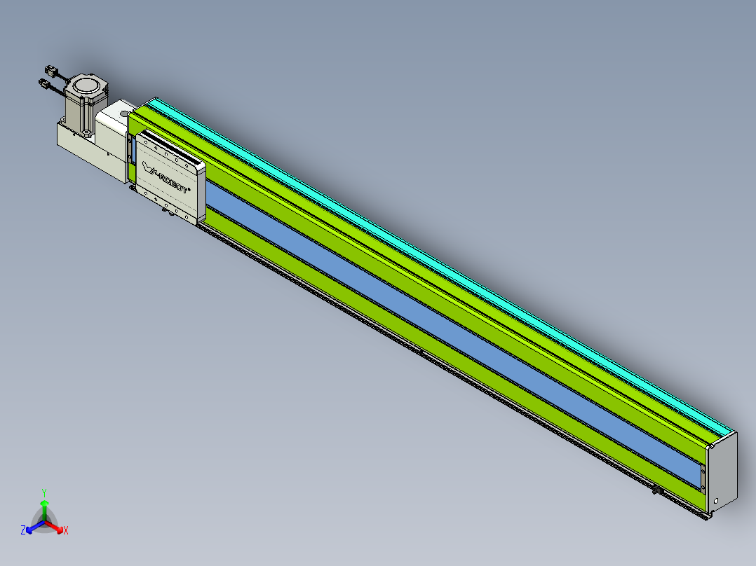威洛博VBC同步带传动一无尘环境VBC17-L45-S1400-BL-ZP75-C3正等轴测图
