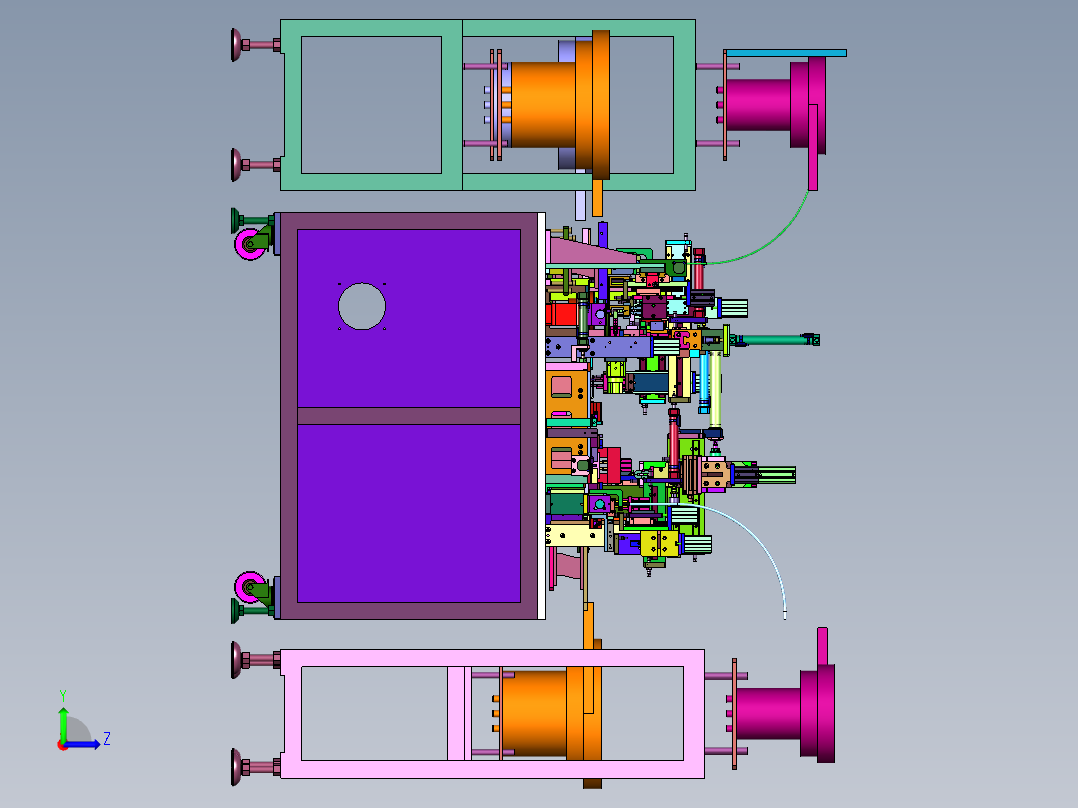 散件供料全自动光纤头自动组装机左视图