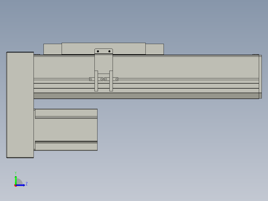 直线模组LHC17-S150-D设计图纸左视图