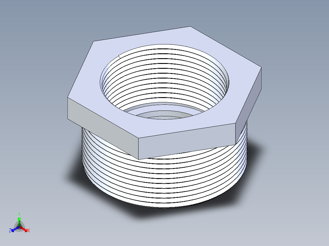 CPVC管件18-Sch80_ReducerBushing_MPTxFPT_9839-251_2in x 1.5in正等轴测图