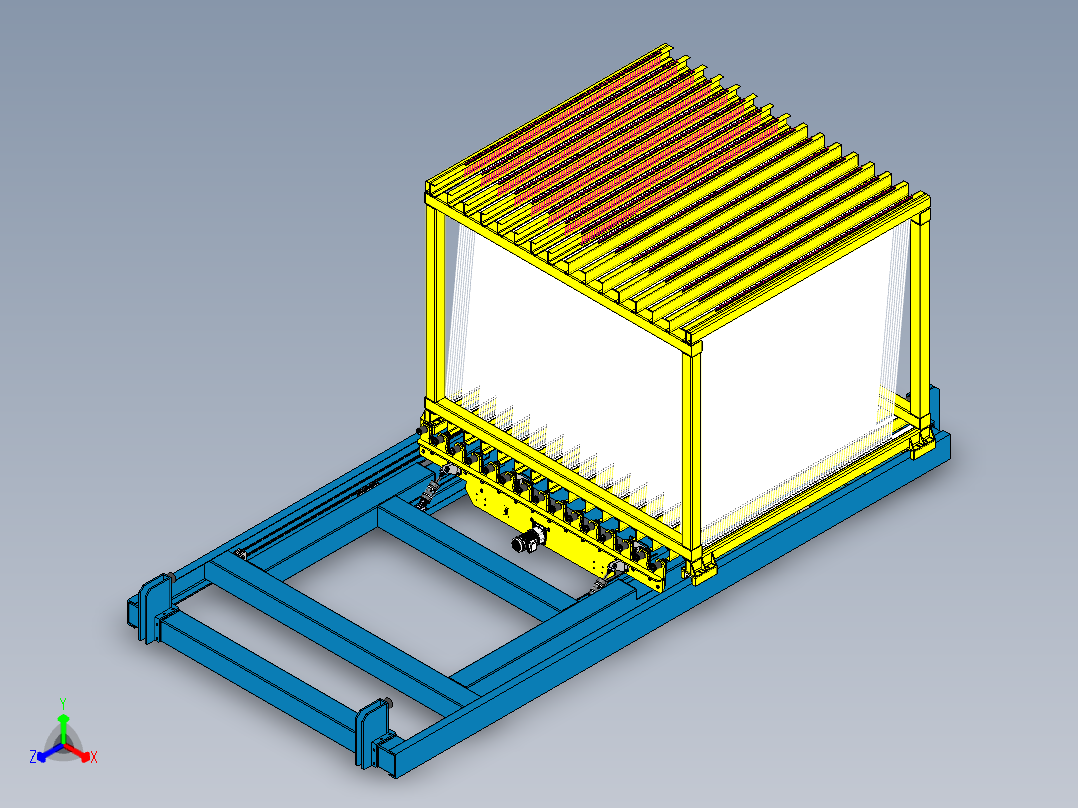 玻璃理片机sw20可编辑正等轴测图
