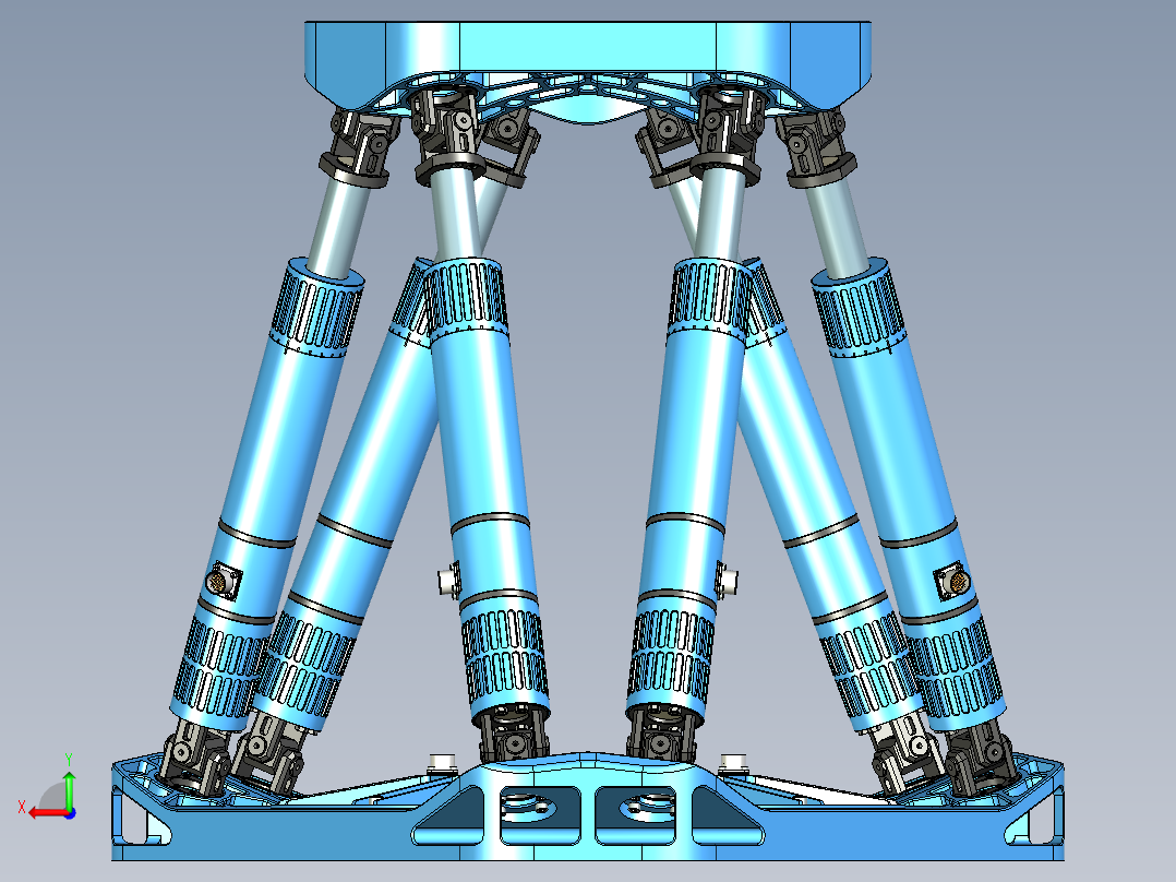 并联机器人hexapod-61 STP后视图