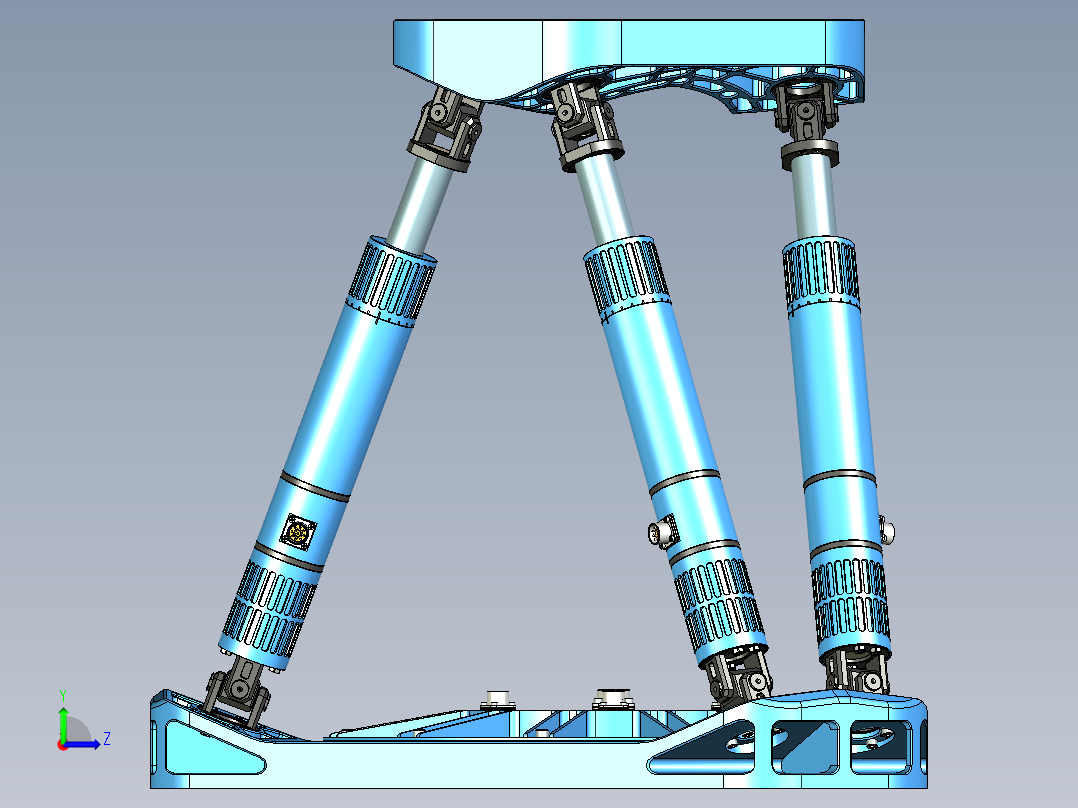 并联机器人hexapod-61 STP左视图