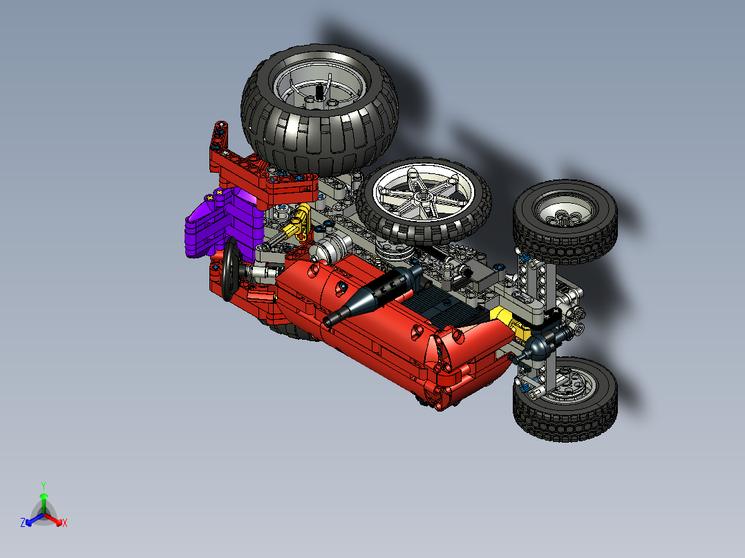 <span style='color: red'>lego</span>-old-tractor拖拉机<span style='color: red'>拼装</span>玩具<span style='color: red'>模型</span>3D图纸 STP格式(1)