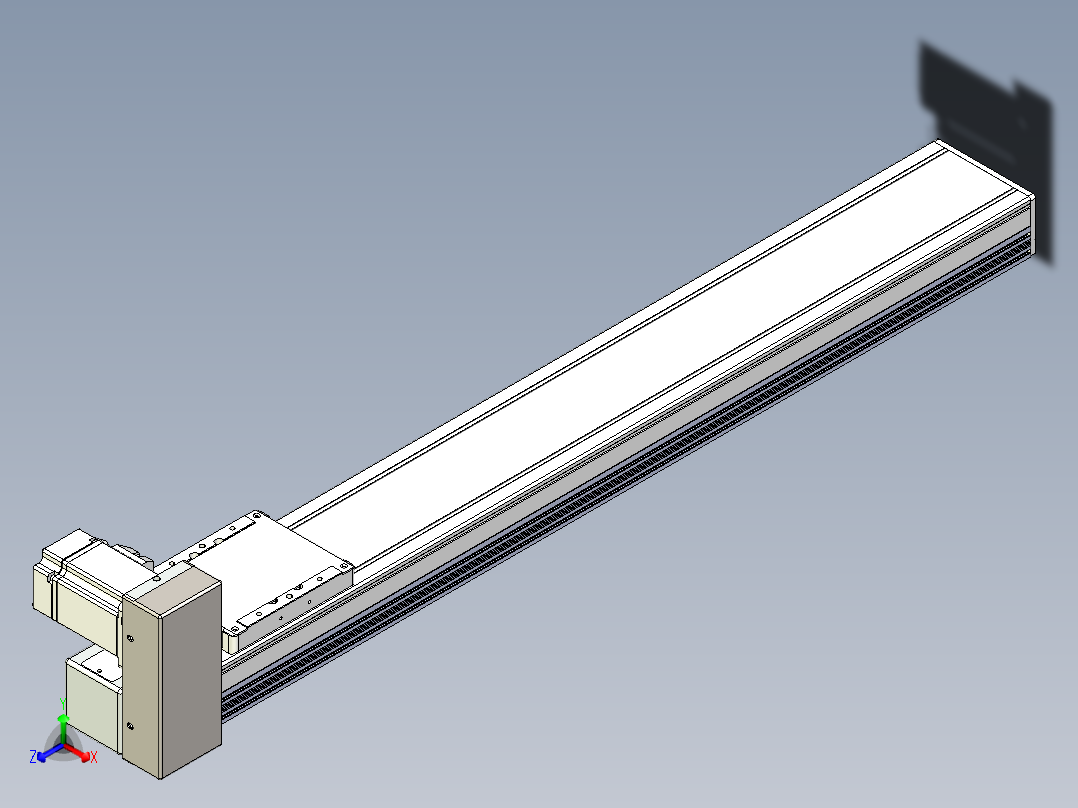 同步带全封闭直线模组TPA-HCB-105D-90-L650-RU-C-P20-N3正等轴测图