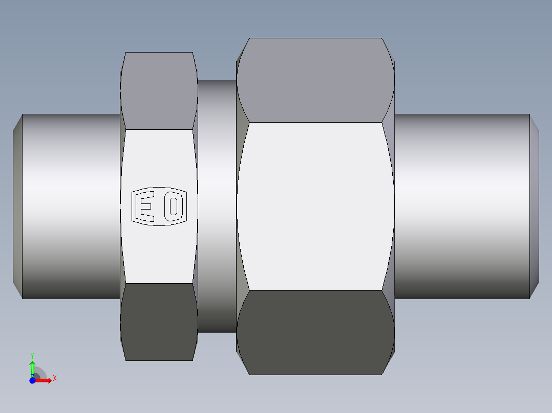 卡套式工业通用硬管接头EO_Weld_fitting_for_tubes_ASK638X5S前视图